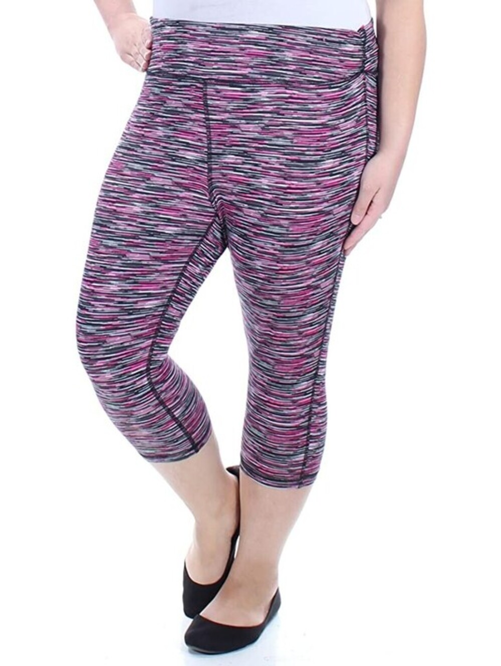 Material Girl Womens Active Plus Size Cropped Leggings Size 1X